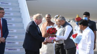 Boris Johnson, PM of the United Kingdom arrives in Gujarat