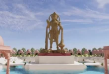 A huge 54 feet tall idol of Hanumanji will be installed in the premises of Kashtabhanjandev temple in Salangpur