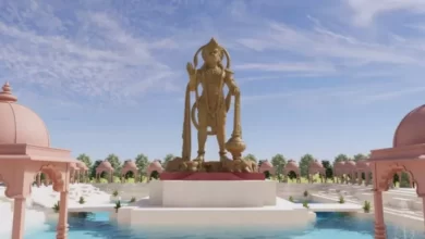 A huge 54 feet tall idol of Hanumanji will be installed in the premises of Kashtabhanjandev temple in Salangpur