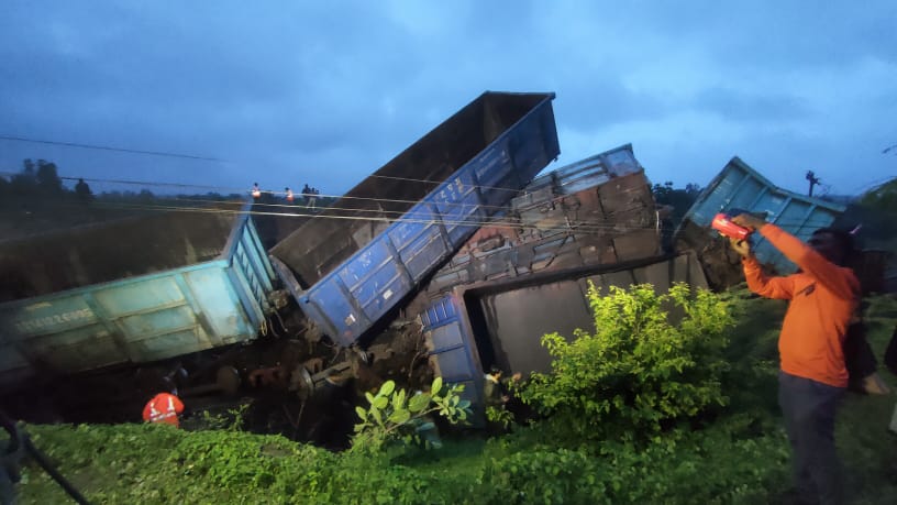 Goods Train Derails