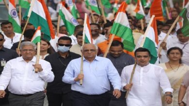 Chief Minister Bhupendra Patel and Home Minister Harsh Sanghvi Tiranga Yatra File Image