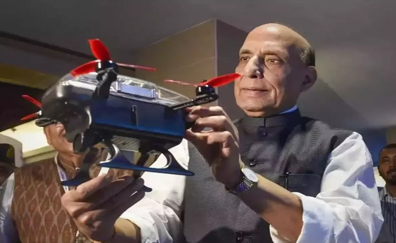 Defense Minister with swarm-drone