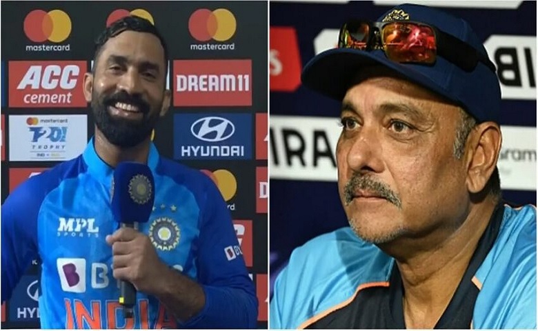 Dinesh Karthik and Ravi Shastri