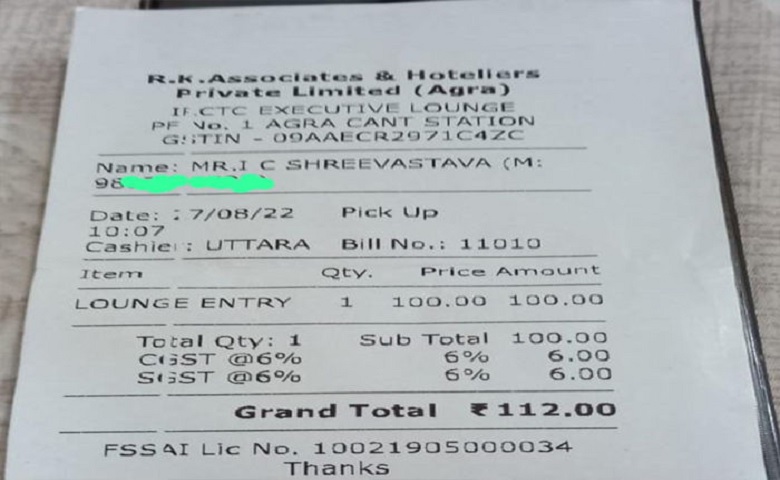 IRCTC charged Rs 112 for using toilet