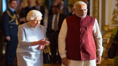 PM Modi and Queen Elizabeth II, File photo