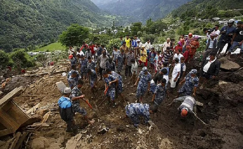 land slide in Nepal