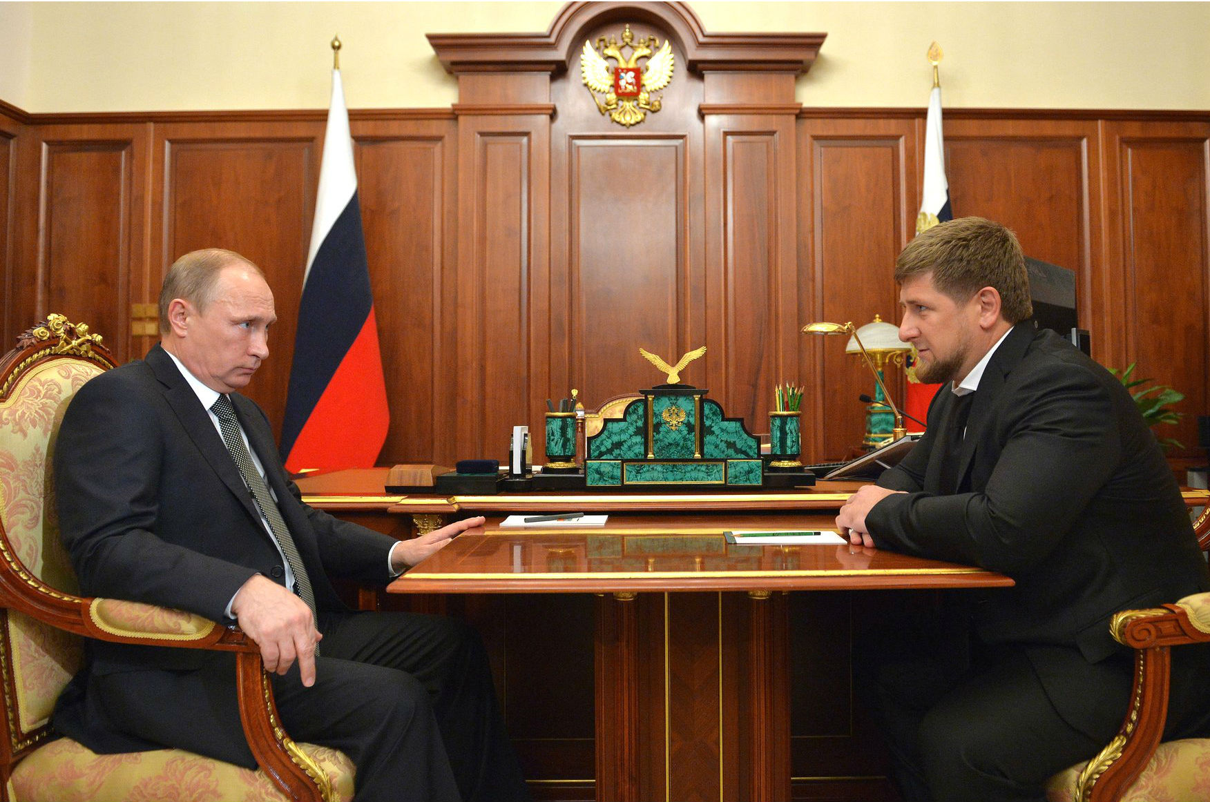 Ramzan Kadyrov and Vladimir Putin