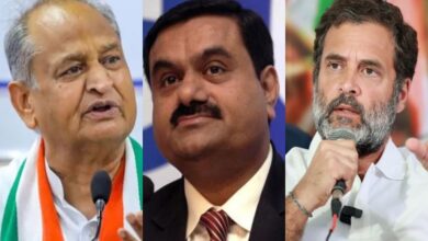 Ashok Gehlot, Gautam Adani and Rahul Gandhi