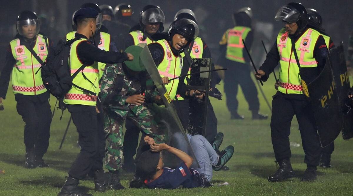 Stadium violence erupts after football match in Indonesia