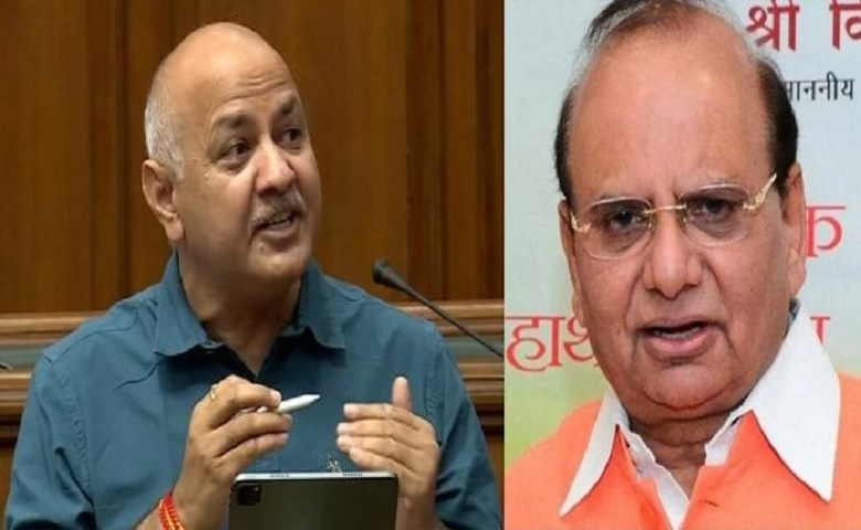 Manish Sisodia and Governor VK Saxena 