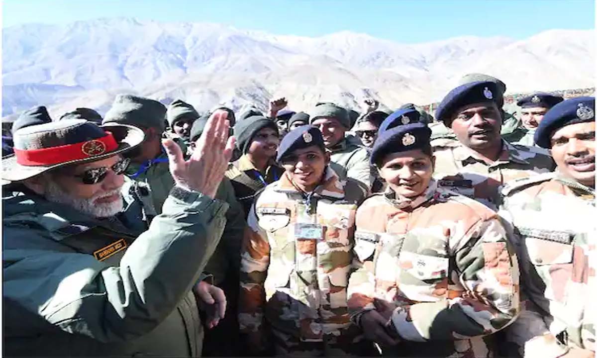 pm modi diwali celebration in kargil