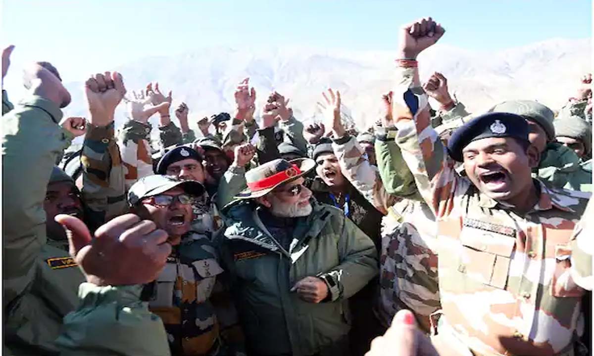 pm modi diwali celebration in kargil