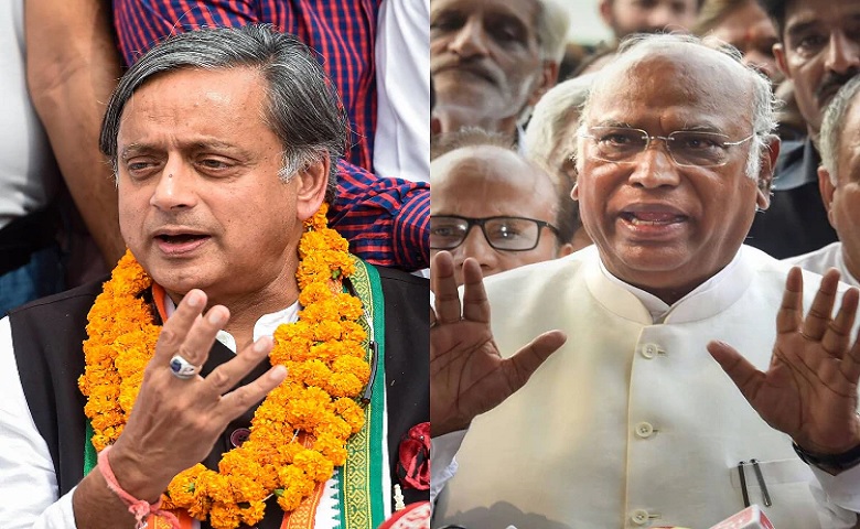 Shashi Tharoor and Mallikarjun Kharge