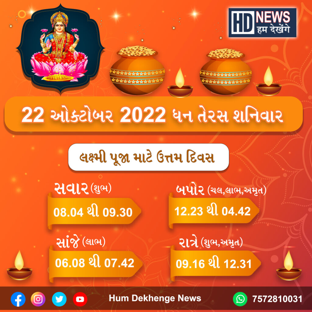 [3:21 PM] Parth Solanki દિવાળીના શુભ મૂહર્ત : ધનતેરસ થી લઈને લાભપાંચમ સુધીના તહેવારો ક્યારે છે ?- humdekhengenews