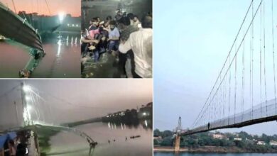 More than 180 people feared dead as suspension bridge collapses in Morbi