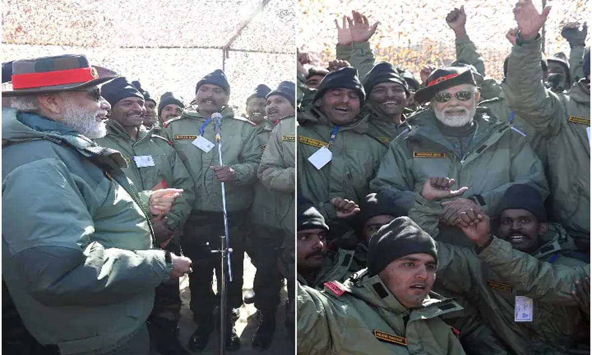 pm modi diwali celebration in kargil