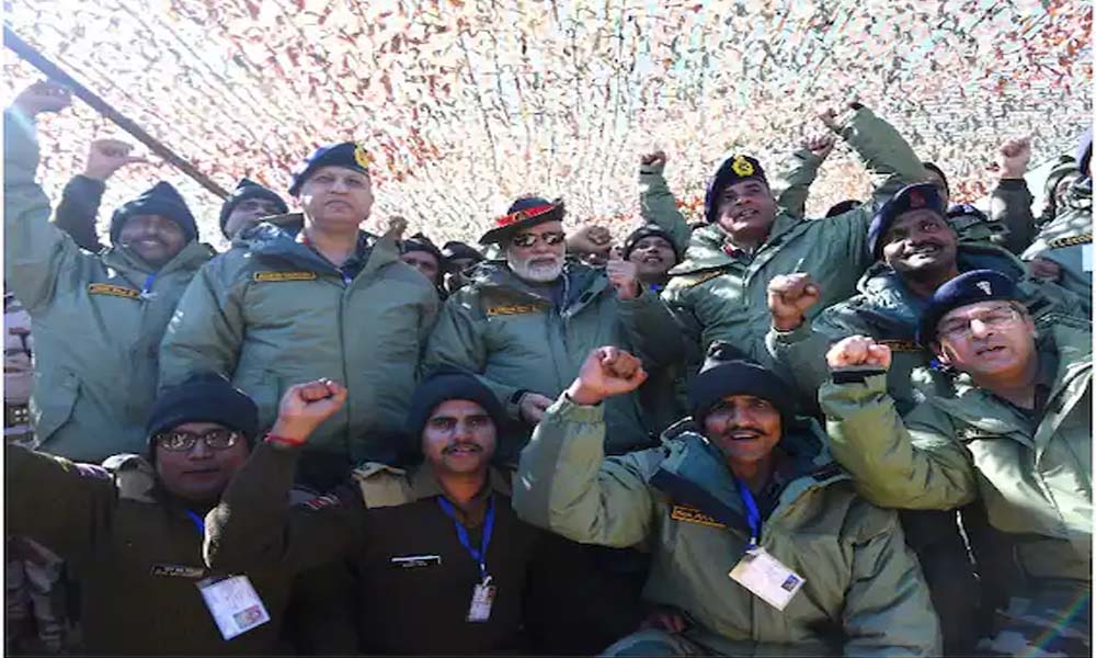 pm modi diwali celebration in kargil