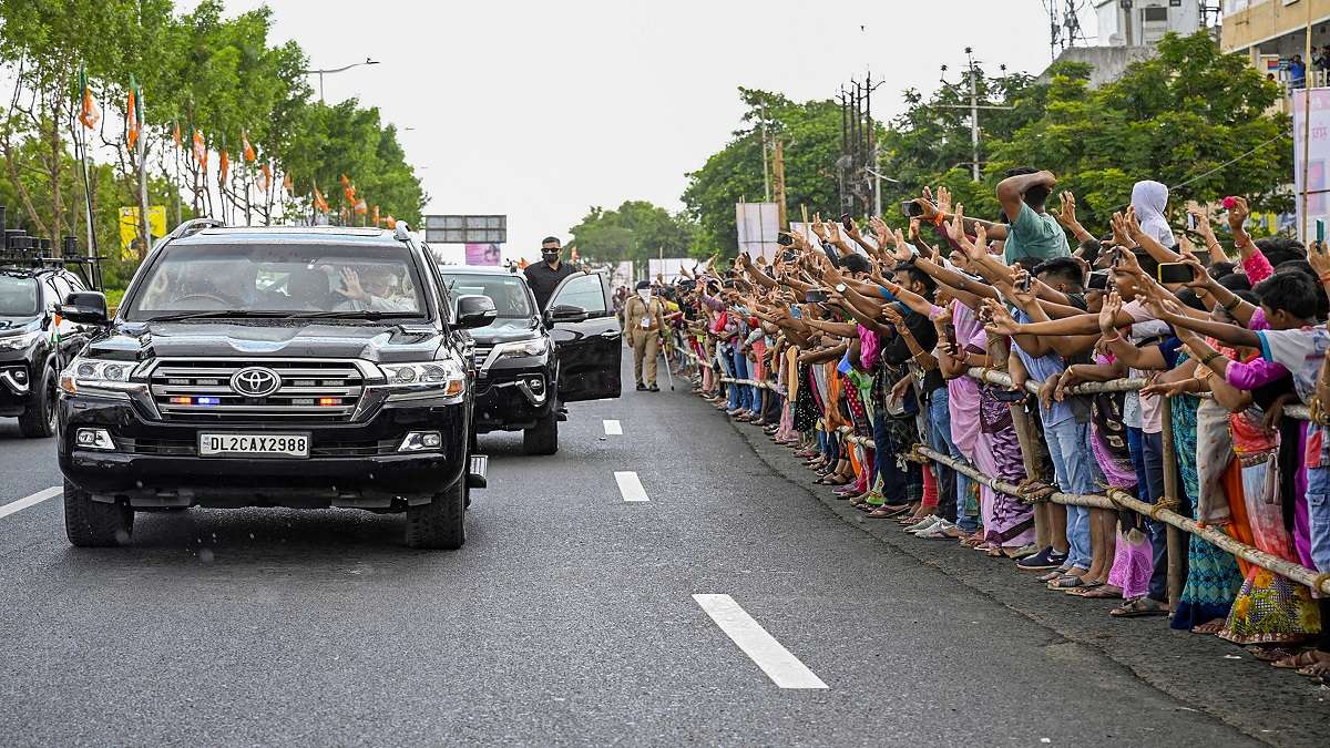 PM Modi road show in vadodara