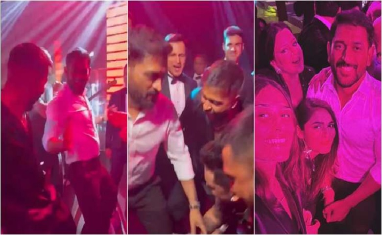 Dhoni and pandya dance