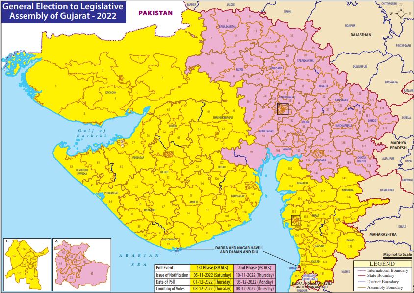 Gujarat polling date 01 Dec