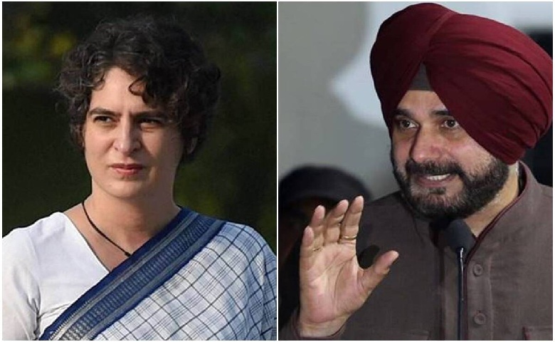 Navjot Sidhhu and Priyanka Gandhi