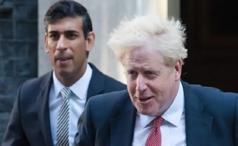 Rrishi Sunak and Boris Johnson