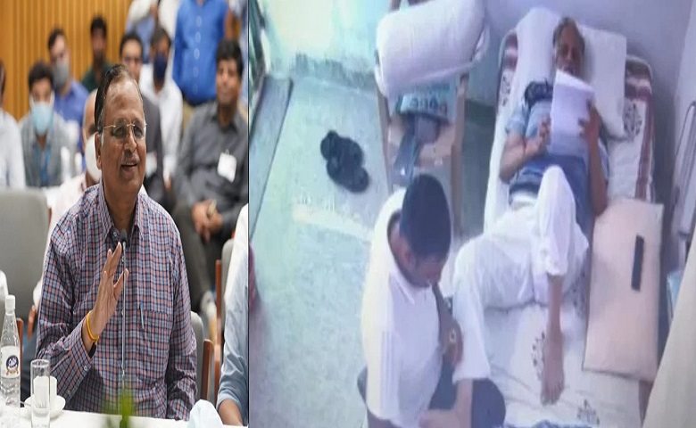 Satyendar Jain gets massage in jail