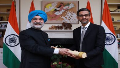 Ambassador Taranjit S Sandhu and Sundar Pichai