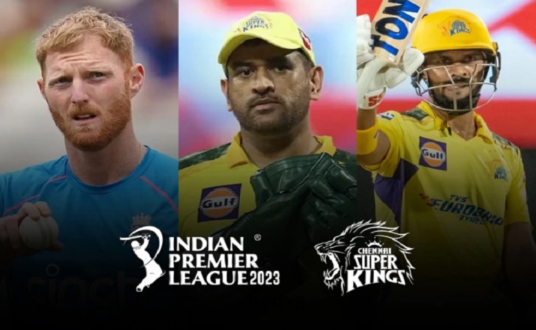 Ben Stokes, Mahendra Singh Dhoni, Rituraj Gaikwad