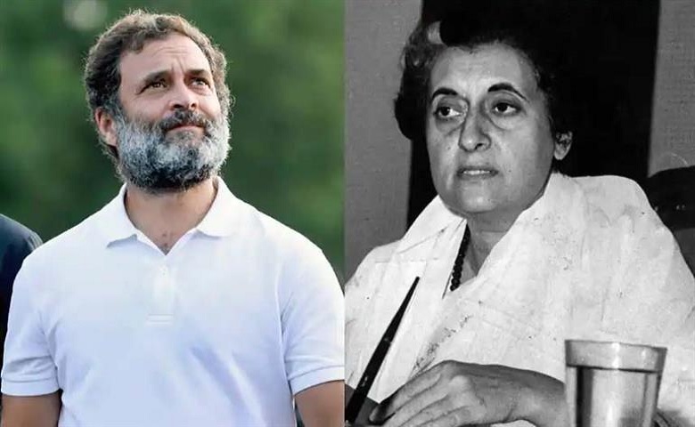 Rahul and Indira Gandhi