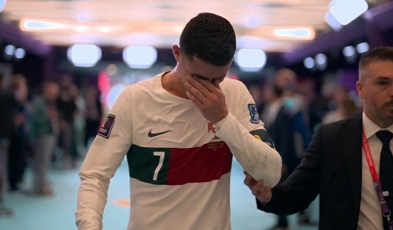 Ronaldo Crying Portugal-vs-Morocco Fifa WC 2022