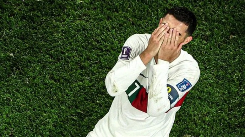 Ronaldo Craying Portugal-vs-Morocco