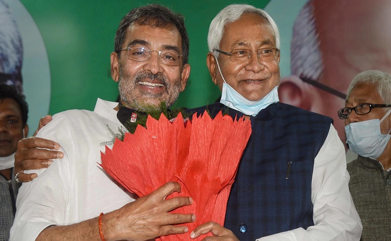 Upendra Kushwaha and Nitish Kumar