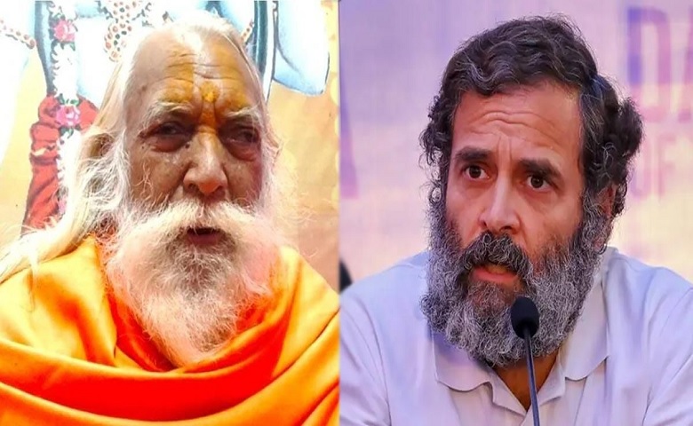 Acharya Satyendra Das and Rahul Gandhi