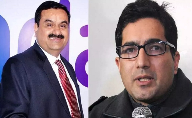 IAS Shah Faesal and Gautam Adani