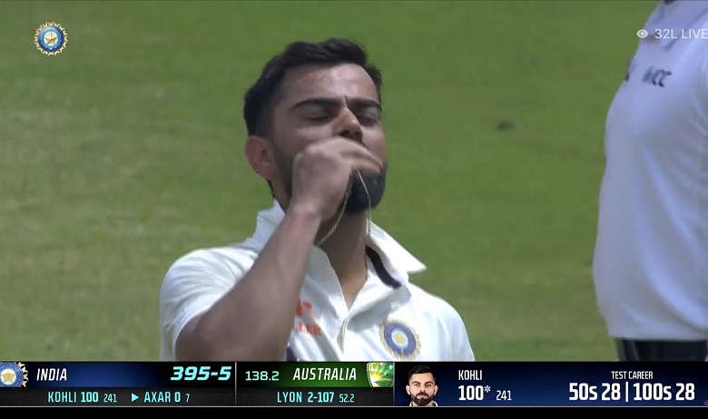 4th test Virat kohli 100