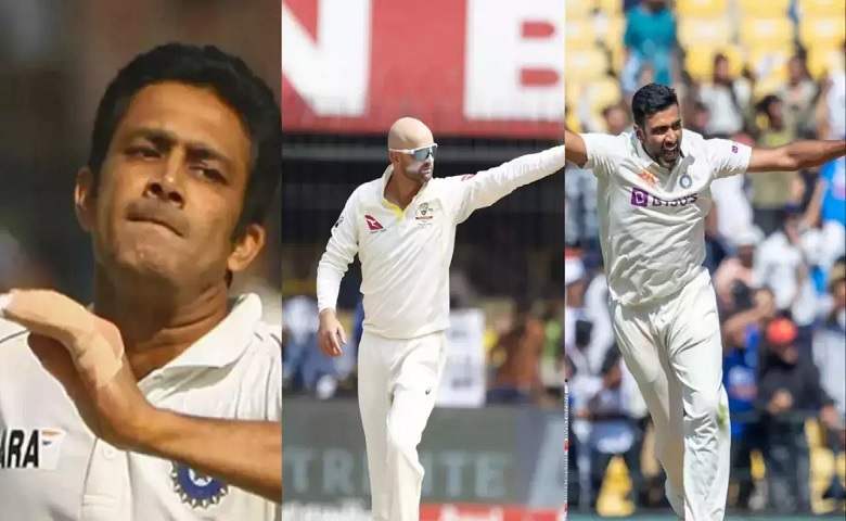 Anil Kumble, Nathan Lyon and Ravichandran Ashwin