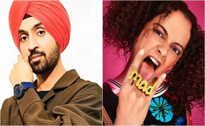 Diljit Dosanjh and Kangana Ranaut