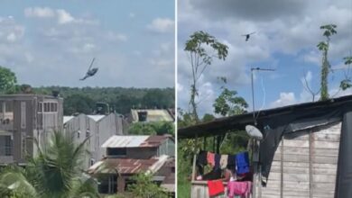 Military helicopter crashes in Colombia