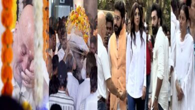 bollywood stars at Satish Kaushik's funeral