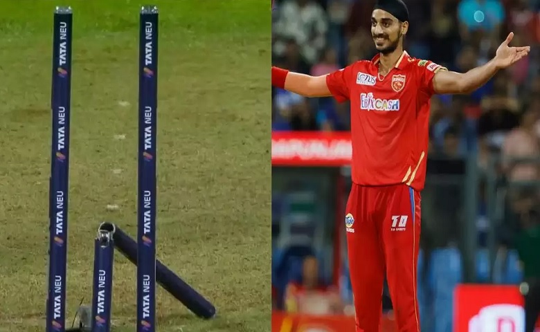 Arshdeep broke stumps twice