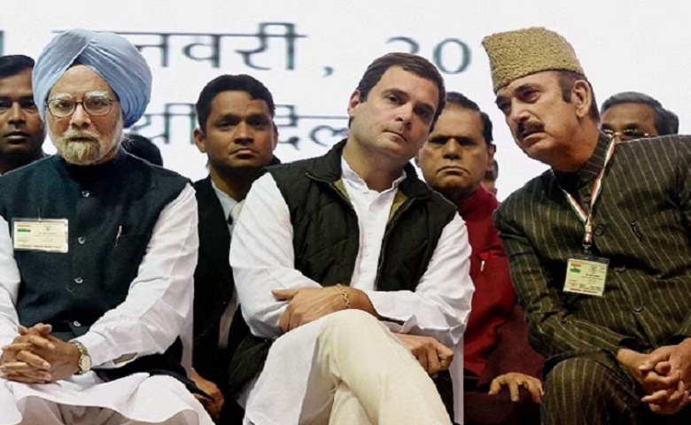 Manmohan Singh, Rahul Gandhi , Ghulam Nabi Azad