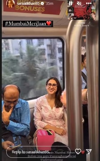 Sara Ali Khan in metro