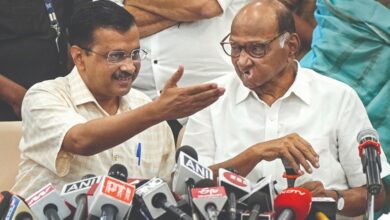 Arvind Kejriwal and Sharad Pawar