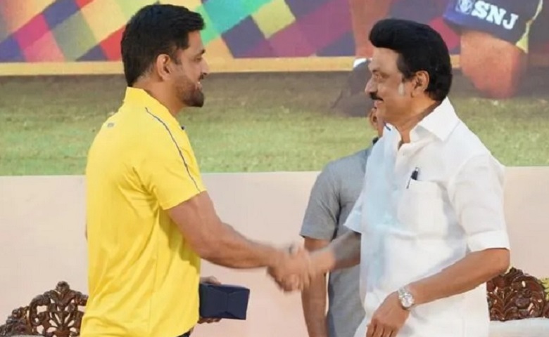 MS Dhoni and Tamil Nadu CM Stalin