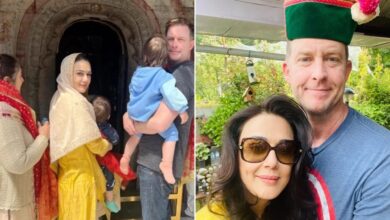 Preity Zinta With husband and children