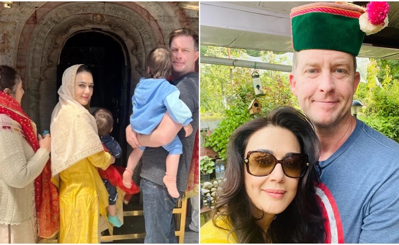 Preity Zinta With husband and children