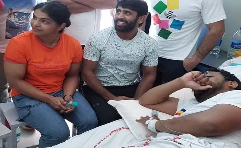 Bajrang Punia and Sakshi Malik