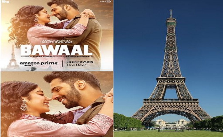 Bawaal Film premiere at Eiffel Tower