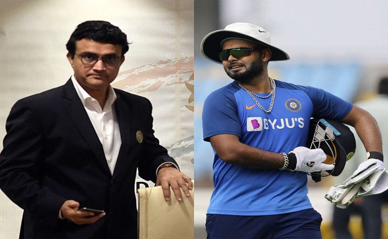 Sourav Ganguly and Rishabh Pant